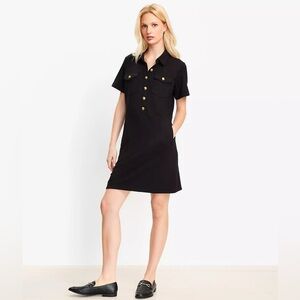 LOFT Ponte Mini Pocket Dress black size 4